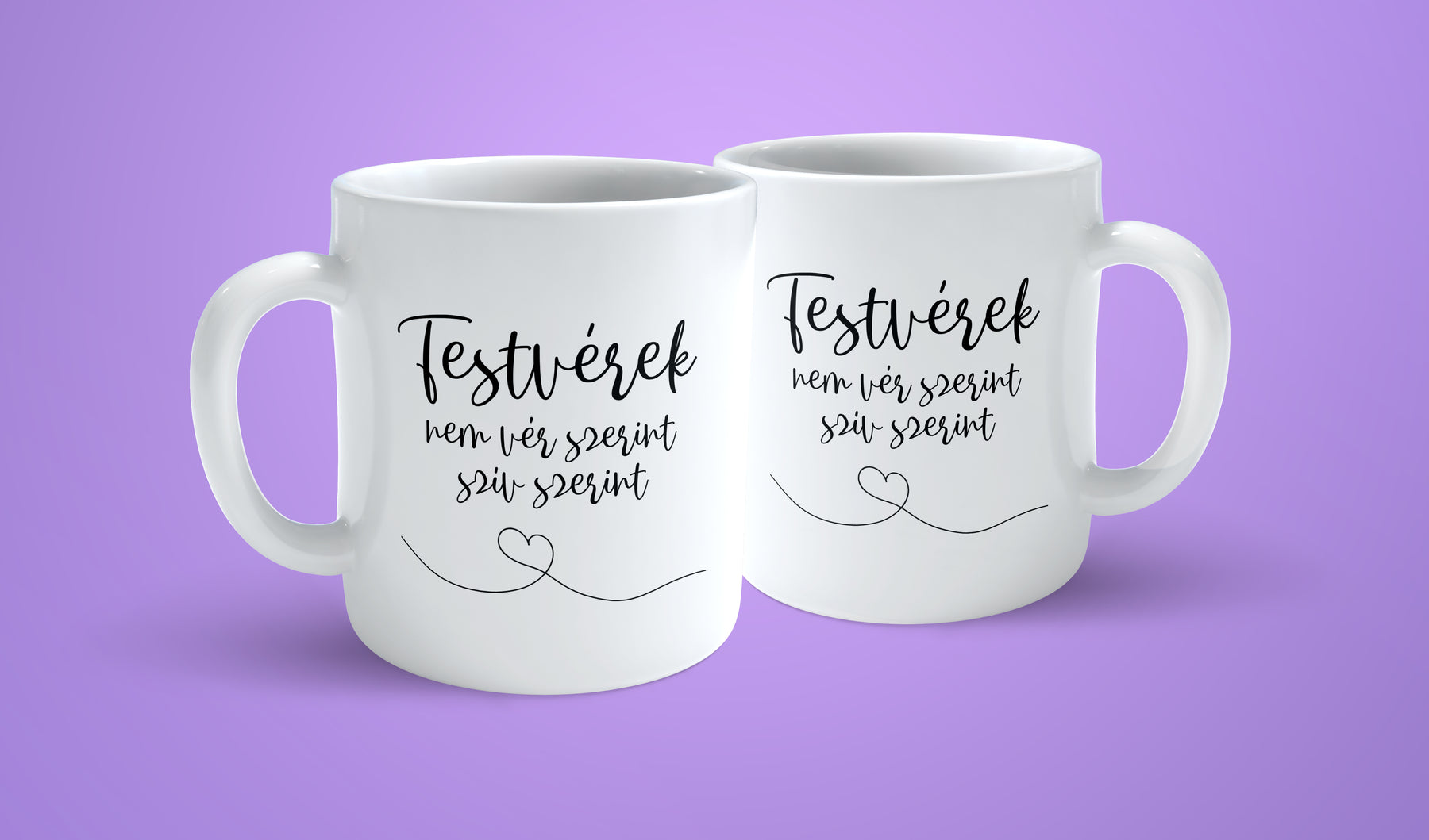 Testvérek szív szerint páros bögre