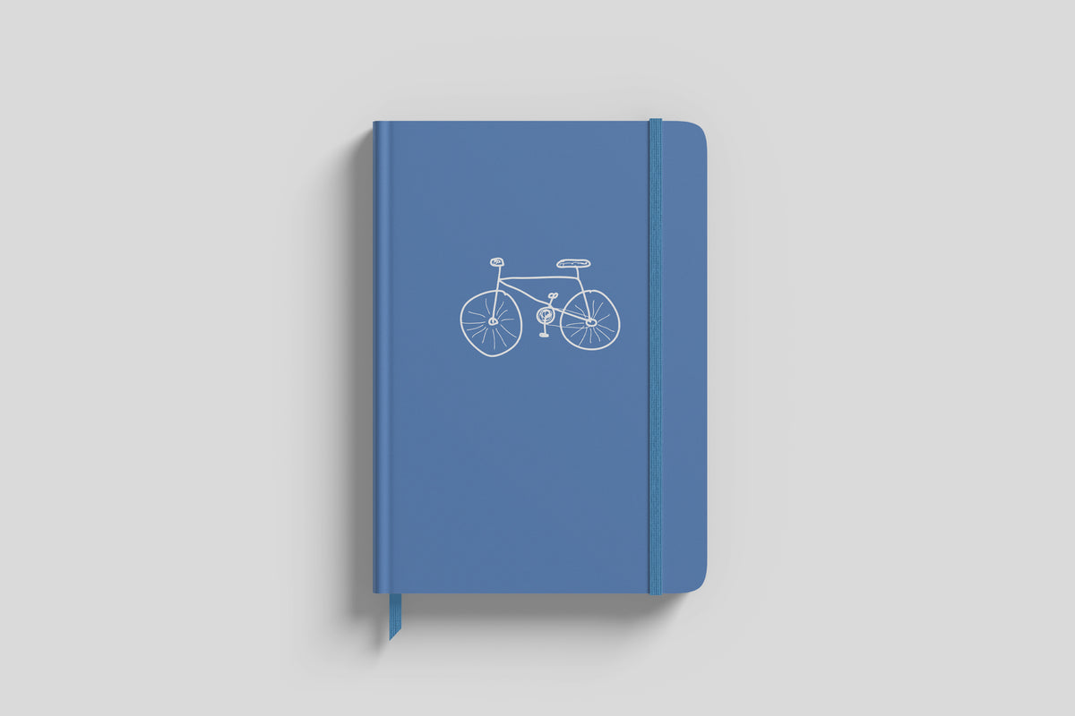 Biciklis notesz kék - biciklis hobbi füzet
